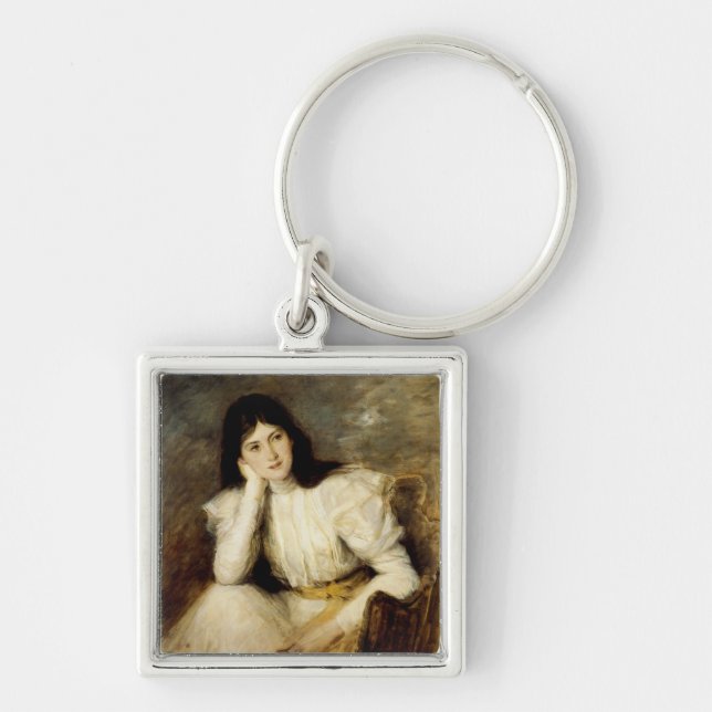 Chaveiro Jeune Fille Reveuse, Retrato de Berthi Capel (Frente)