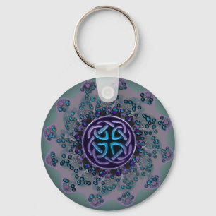Chaveiro Jeweled Celtic Fractal Mandala