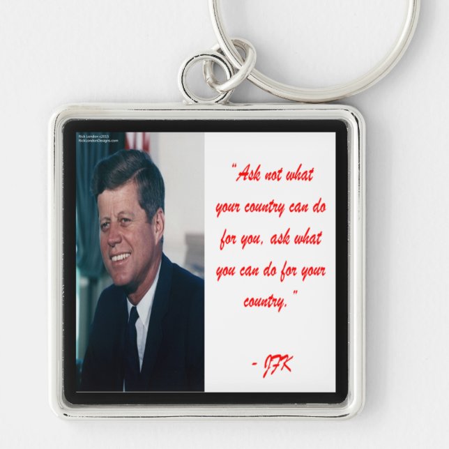 Chaveiro JFK & Citação Peçam Não (Frente)