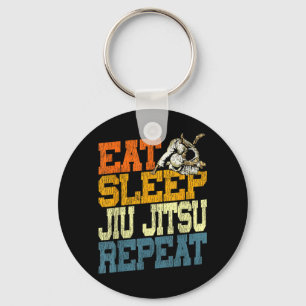 Chaveiro Jiu Jitsu Vintage Retro Coma Jiu Jitsu Repita