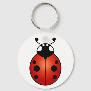 Chaveiro Joaninha Sortuda Besouro Vermelho Laranja Preto