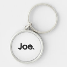 Joe. Nome Palavra em letras pretas sobre branco