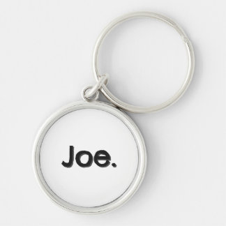 Chaveiro Joe. Nome Palavra em letras pretas sobre branco