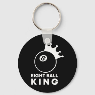 Chaveiro Jogador da Piscina 8 Ball King 8 Billiards Lucky