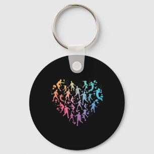 Chaveiro Jogador de Badminton Aquarela Equipe Amantes de Pe