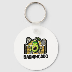 Chaveiro Jogador de Badminton Engraçado Amor Shuttle Design