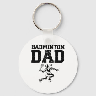 Chaveiro Jogador de Badminton Engraçado Design 2