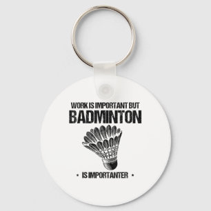 Chaveiro Jogador de Badminton Engraçado Design do Shuttle