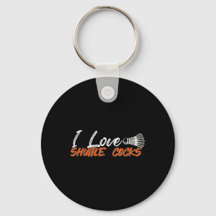 Chaveiro Jogador de Badminton Jogo de Amor Adoro Shuttle S