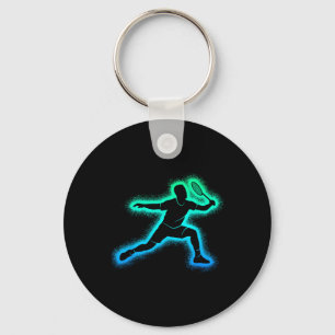 Chaveiro Jogador de Badminton Shuttle Men Crianças Badminto