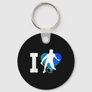 Chaveiro Jogador de Badminton Squash Masculino Peteca Badmi