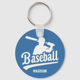 Chaveiro Jogador de Baseball de Nome e Cores Personalizado