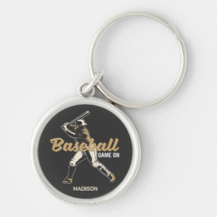 Chaveiro Jogador de Baseball de Nome e Cores Personalizado
