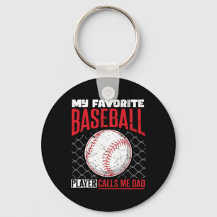 Chaveiro Jogador de Baseball Favorito Me Chama Pai De Baseb