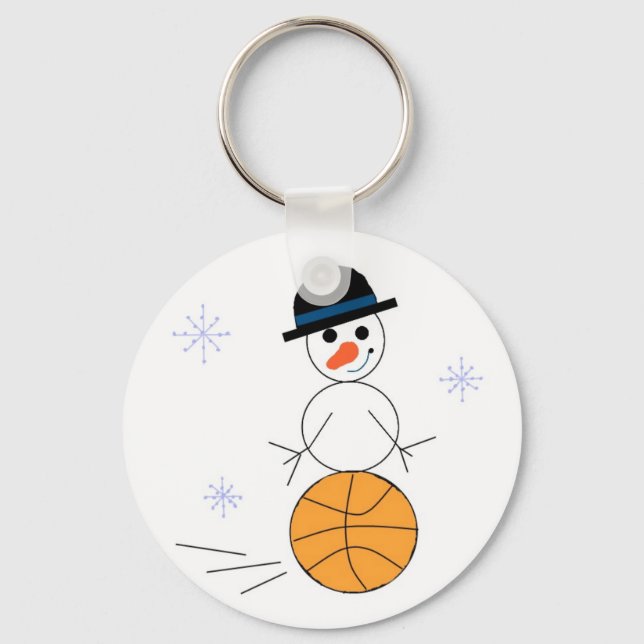 Chaveiro Jogador de Basquete de Neve (Frente)