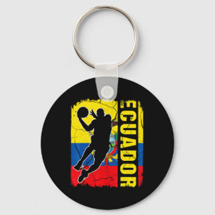 Chaveiro Jogador de basquete equatoriano Flag Basketba