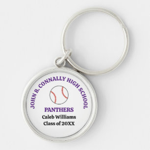 Chaveiro Jogador de Beisebol Personalizado do Ensino Médio 