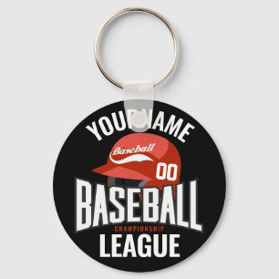 Chaveiro Jogador de Beisebol Personalizado NOME Equipe Cham