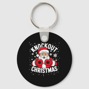 Chaveiro Jogador de Boxing Engraçado Luzes de Xmas Papais n