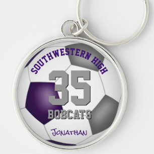 Chaveiro jogador de cinzas roxas chama meninas futebol masc