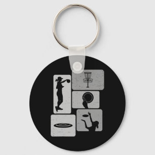 Chaveiro Jogador de Disc Golf Engraçado Disco Voador Legal