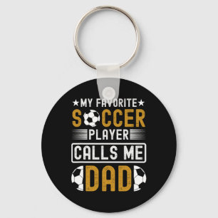 Chaveiro Jogador de Futebol Favorito Me Chama de Pai no Dia