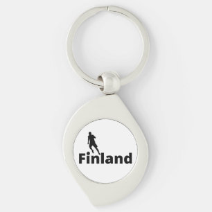 Chaveiro Jogador de futebol finlandês usando ponto como bo