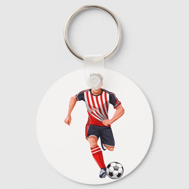 Chaveiro Jogador de futebol homem (Frente)