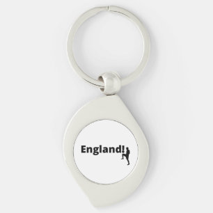 Chaveiro Jogador de futebol inglês usando ponto como bola