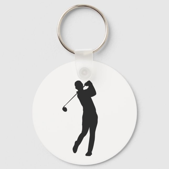 Chaveiro Jogador de Golfe Silhueta (Frente)