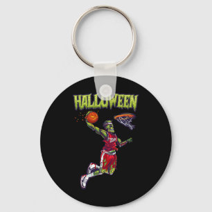 Chaveiro Jogador de Halloween Pumpk do Jogador de Basquete