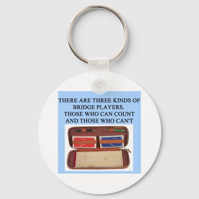 Chaveiro jogador de jogo bridge duplicado (Frente)