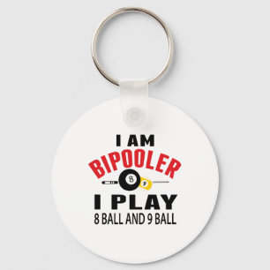 Chaveiro Jogador de Piscina Engraçado Billiards Presente Eu