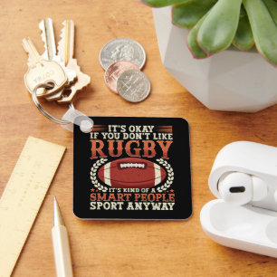 Chaveiro Jogador De Rugby Meio Que Uma Pessoas Inteligente