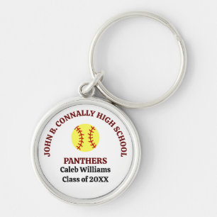 Chaveiro Jogador de Softbol Personalizado da Maroon High Sc
