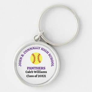 Chaveiro Jogador de Softbol Personalizado do Ensino Médio R