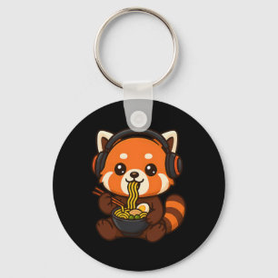 Chaveiro Jogador do Red Panda Gaming Comendo Ramen 