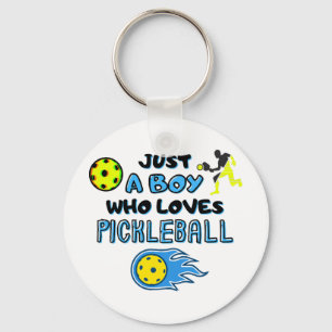 Chaveiro Jogador Engraçado de Pickleball Apenas um Menino q