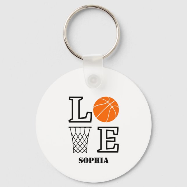 Chaveiro Jogadora de basquete, Aniversário de Basquete (Frente)