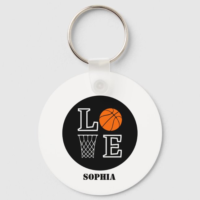Chaveiro Jogadora de basquete, Aniversário de Basquete (Frente)