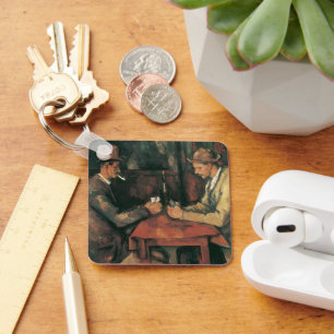 Chaveiro Jogadores de cartão por Paul Cezanne, belas artes