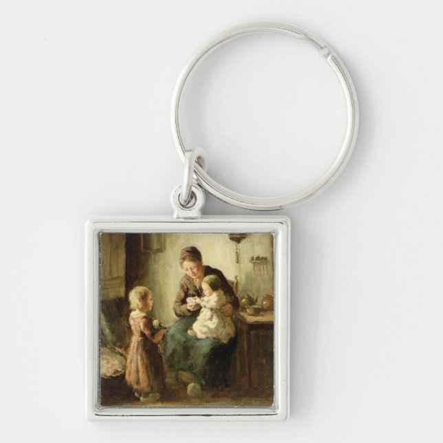 Chaveiro Jogando com bebê, século XIX (Frente)