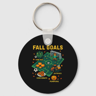 Chaveiro Jogo de Pixel de Futebol de Outono Divertido para 