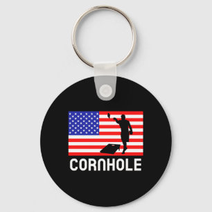 Chaveiro Jogo de Tabuleiro Cornhole Homens Mulheres Bandeir