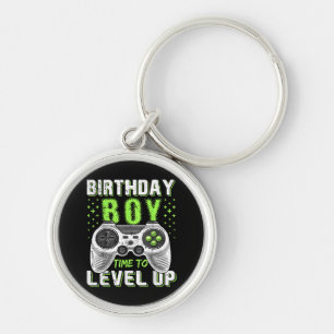 Chaveiro Jogo de Vídeo do Birthday Boy Level Up