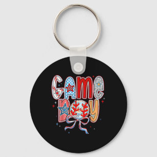 Chaveiro Jogo Dia de Baseball Coquette Mama Verificada Mães