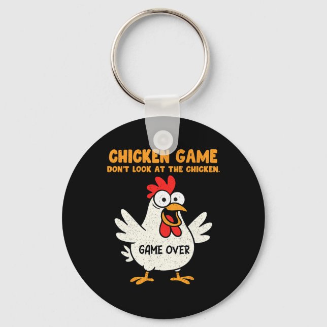 Chaveiro Jogo Engraçado de Frango Não Olhe para o Frango An (Frente)