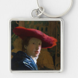 Chaveiro Johannes Vermeer - Rapariga com Chapéu Vermelho