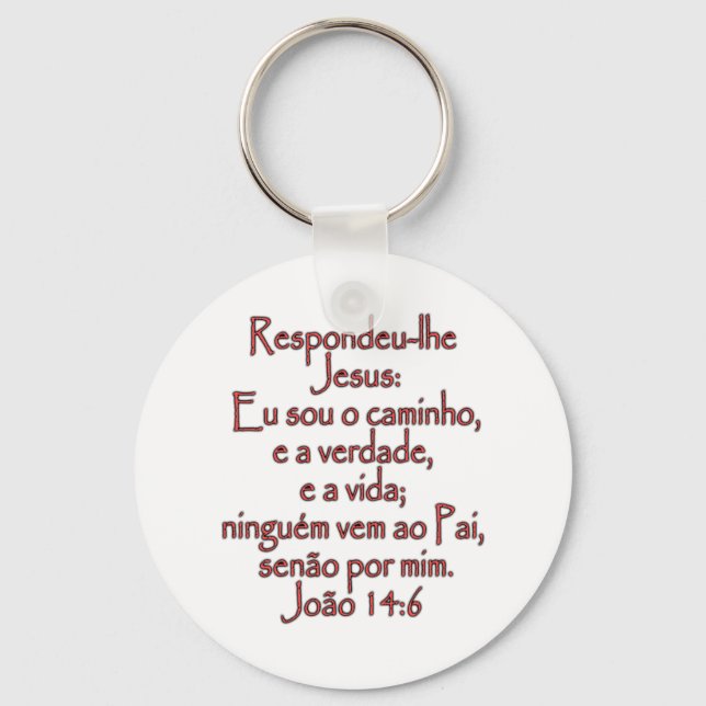 Chaveiro John 14:6 Português (Frente)