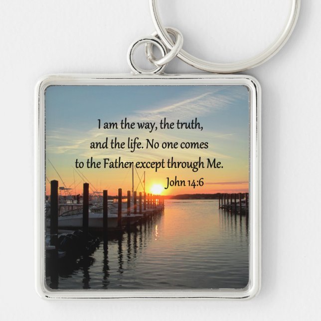 CHAVEIRO JOHN 14:6 SUNSET PHOTO DESIGN (Frente)
